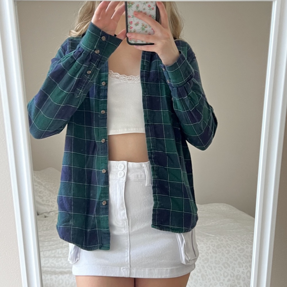 A New Day Green & Blue Flannel